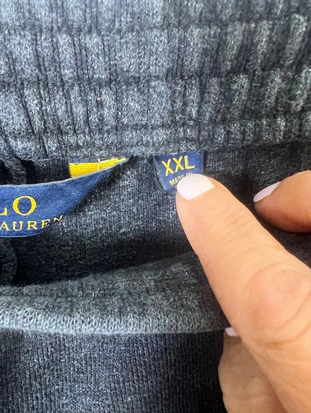 Polo Ralph Lauren Charcoal Gray Fleece Sweatpants XXL Casual Lounge
